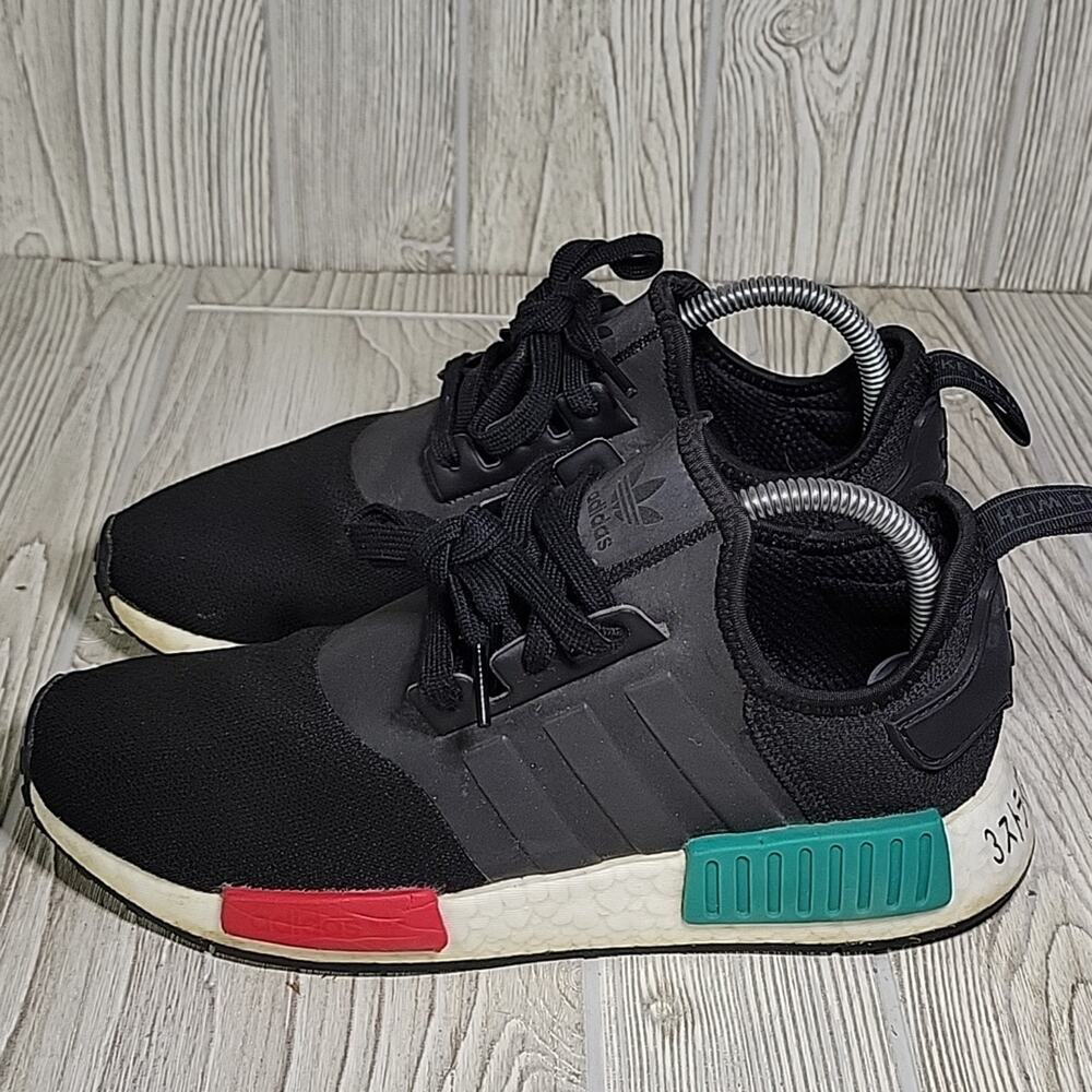 Adidas Boost NMD R1 Legend Japan Heel Black Athletic Sneakers Mens Size 7.5 - Picture 4 of 11